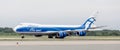 Argo aircraft Boeing 747-BF of AirBridgeCargo Airlines company on a runway. Aviation and transportation Royalty Free Stock Photo