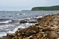 Russia, Vladivostok, coast of Akhlestyshev bay on Russkiy island in the summer