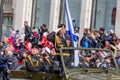 Russia, Vladivostok, 05/09/2018. High-ranking officers of marines in dress uniform on parade on annual Victory Day on May 9.