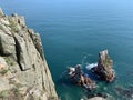 Russia, Vladivostok. Island of Shkot and Japanese sea in the spring