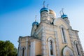 Cathedral of Intercession of  Holy Virgin against the blue sky Royalty Free Stock Photo