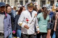 Russia, Vladivostok, 05/09/2018. Old officer in parade military uniform, veteran and hero of Great Patriotic War between USSR and