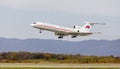 Passenger aircraft Tupolev Tu-154 of Air Koryo North Korea takes off. Aviation and transportation Royalty Free Stock Photo