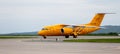 Passenger airplane Antonov An-148-100B of Saratov Airlines company on airfield Royalty Free Stock Photo