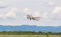 Russia, Vladivostok, 08/17/2020. Passenger plane Sukhoi Superjet 100 SSJ 100-95B of IrAero company in a sky. Russian airlines