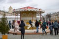 RUSSIA, VORONEY-02.01.2020: Solemn celebration of the New Year in the main square