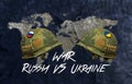 Russia vs Ukraine . War between Russia and Ukraine Royalty Free Stock Photo