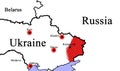 Russia vs Ukraine. World map illustration, war between Russia and Ukraine, attacks, war crisis, Political conflict