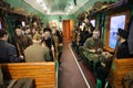 Russia. Vyborg. 01.26.2021 installation placed in a moving train dedicated to the Second World War
