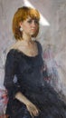 Russia. Vyborg 03.03.2021 Painting with oil paint. Portrait of a woman