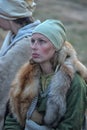 Woman in historical clothing at the Festival of the historical reconstruction of the Middle Ages