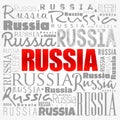 Russia wallpaper word cloud, travel concept background