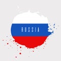 Russia watercolor vector national country flag icon