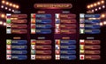 Russia 2018 world cup calendar. Soccer schedule table template ,