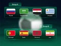 Russia 2018 world cup calendar. Soccer schedule table template ,