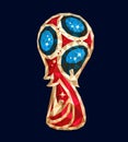 Russia 2018 world cup soccer football trophy logo isolated russia competition tournament Royalty Free Stock Photo