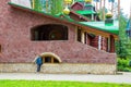 Temple of St. Seraphim of Sarov in the monastery in honor of the holy royal martyrs `Ganina Yama` on a summer sunny day Royalty Free Stock Photo