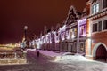 Russia, Yoshkar-Ola night view of the illuminated promenade