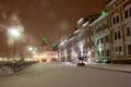 Russia, Yoshkar-Ola night view of the illuminated Republican Puppet Theater