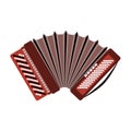 Russian accordion musical instrument. Royalty Free Stock Photo