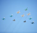 Russian Air Force fighters Royalty Free Stock Photo