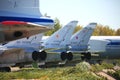 Russian airforces. Airplanes on the ground