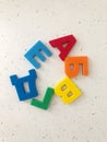 Russian Alphabet Colorful magnetic letters on light background Royalty Free Stock Photo