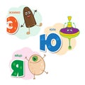 Russian alphabet letter - popsicle, whirligig, egg