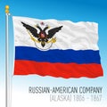 Russian American Company historical flag, Alaska region, america, 1806 - 1867