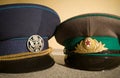 Russian and American Military Caps