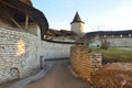 Russian ancient Pskov Kremlin, the walls and tower Royalty Free Stock Photo