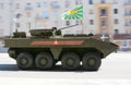 Russian armored car at the rehearsal of the parade in Moscow Royalty Free Stock Photo