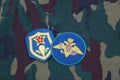 Soviet union Army patches. Paratrooper troops units Royalty Free Stock Photo