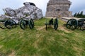 Russian artillery battery on the top of Mount Shipka in Bulgaria Royalty Free Stock Photo