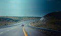 Russian asphalt road. Traveling on the road. Cars on the road. Track. Krasnodar Territory, Russia July 23, 2019