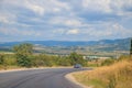 Russian asphalt roads. Background road. Roads in the mountains of Crimea. Travel by car. Road views Royalty Free Stock Photo