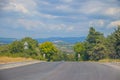 Russian asphalt roads. Background road. Roads in the mountains of Crimea. Travel by car. Road views Royalty Free Stock Photo