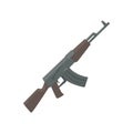 Russian assault rifle cartoon vector Illustration