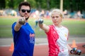 MOSCOW, RUSSIA - MAY 12, 2018: Russian tournament Day Running of Bocce volo Royalty Free Stock Photo