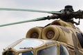Russian Attack Helicopter Close-up Cockpit Abstract Royalty Free Stock Photo