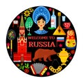 Russian attributes on black backgrounds Royalty Free Stock Photo