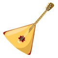 Russian balalaika isolated on a white background. Vector graphics Royalty Free Stock Photo