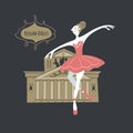 Russian ballet. Vector illustration Royalty Free Stock Photo