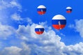 Russian balloon incident 2023, balloons under in the sky, Spy balloon, violation airspace