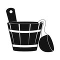 Russian bath tub icon, simple style Royalty Free Stock Photo