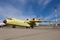 Russian Be-200 Multipurpose amphibious aircraft on an exhibition