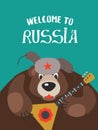 Travelling to Russia. Welcome to Russia. Vector illustration. Royalty Free Stock Photo