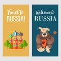 Travelling to Russia. Welcome to Russia. Vector illustration. Royalty Free Stock Photo