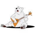 Russian bear plays on balalaika