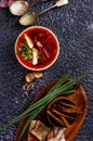 Russian beeet soup borsh Royalty Free Stock Photo